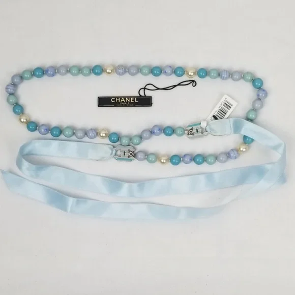 CHANEL | Accessories | Nwt Chanel Pearl And Ribbon Belt Or  display picture 3